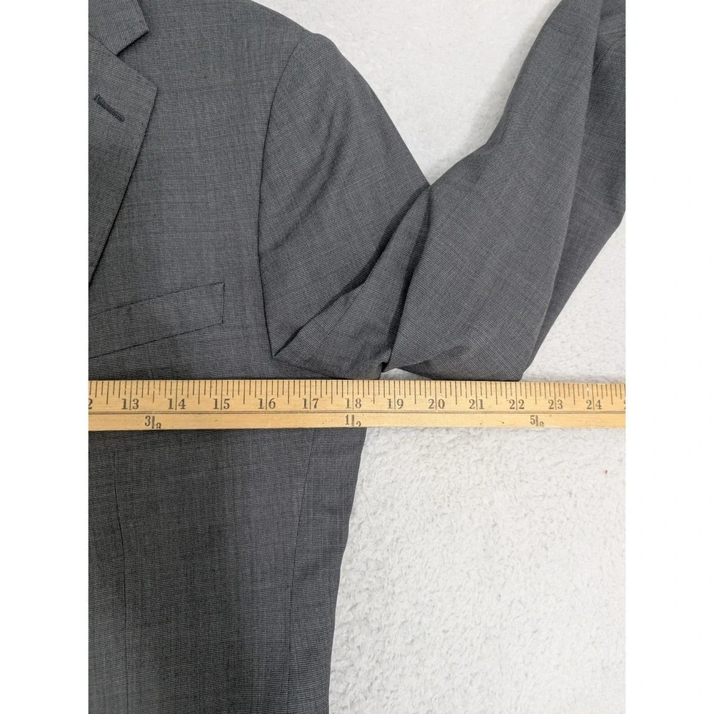 Banana Republic Mens Marzotto Super 120s Wool Charcoal‎ Gray Blazer Jacket 36R